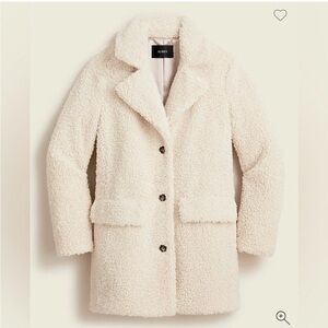 J. Crew Cream Sherpa Teddy Coat